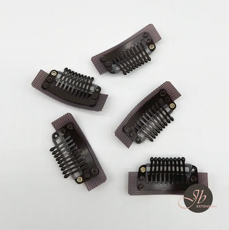 JBEXTENSION 5 Pcs 9-teeth Hair Extension Adjustable Smart Clips Hair Extension Wigs Reusable Snap Clips Comb Small Snap Wig Accessories for Women Wigs Smart Clips 5 Pcs