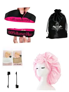 1 Piece Satin Bag For Human Hair Wigs Bling Hair Outlets Space Saving Organizer Organiser