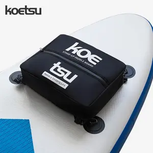KOETSU 1pc Black Paddleboard Deck Bag, Elastic Mesh Storage for Surfboards, Kayaks, Boats & Rafting - Durable 600D Oxford Cloth with Aluminum Film & Pearl, Design, Compact Size (40x30x10cm), Outdoor Equipment Bag |   Sleek Black Bag |   Aluminum Film Bag,