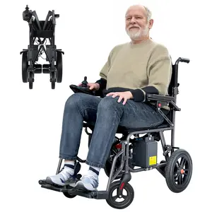 Christmas/New Year Exclusive,Foldable electric wheelchair, 65 pounds, foldable and detachable, easy for adults to handle and suitable for the elderly's storage，360-degree controllable panel for user-friendly operation,Left/Right Hand Switchable