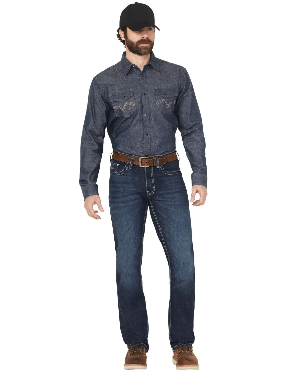 Cody James Men's Men'S Fr Medium Wash Slim Straight Stretch Denim Work - Cjfrsp25j15-Medwsh