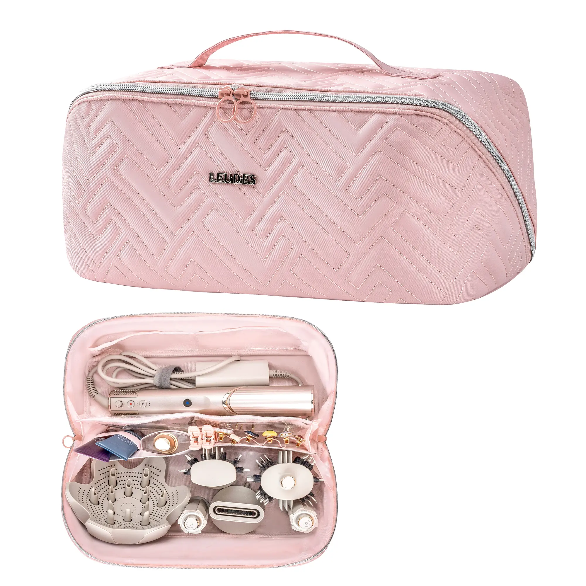 Hair Tools Travel Bag For Dy son Airwrap Hair Dryer Shark Flex Style Carrying Case Travel Makeup Bag Portable Pouch Open Flat Packing Organizers with Divider and Handle