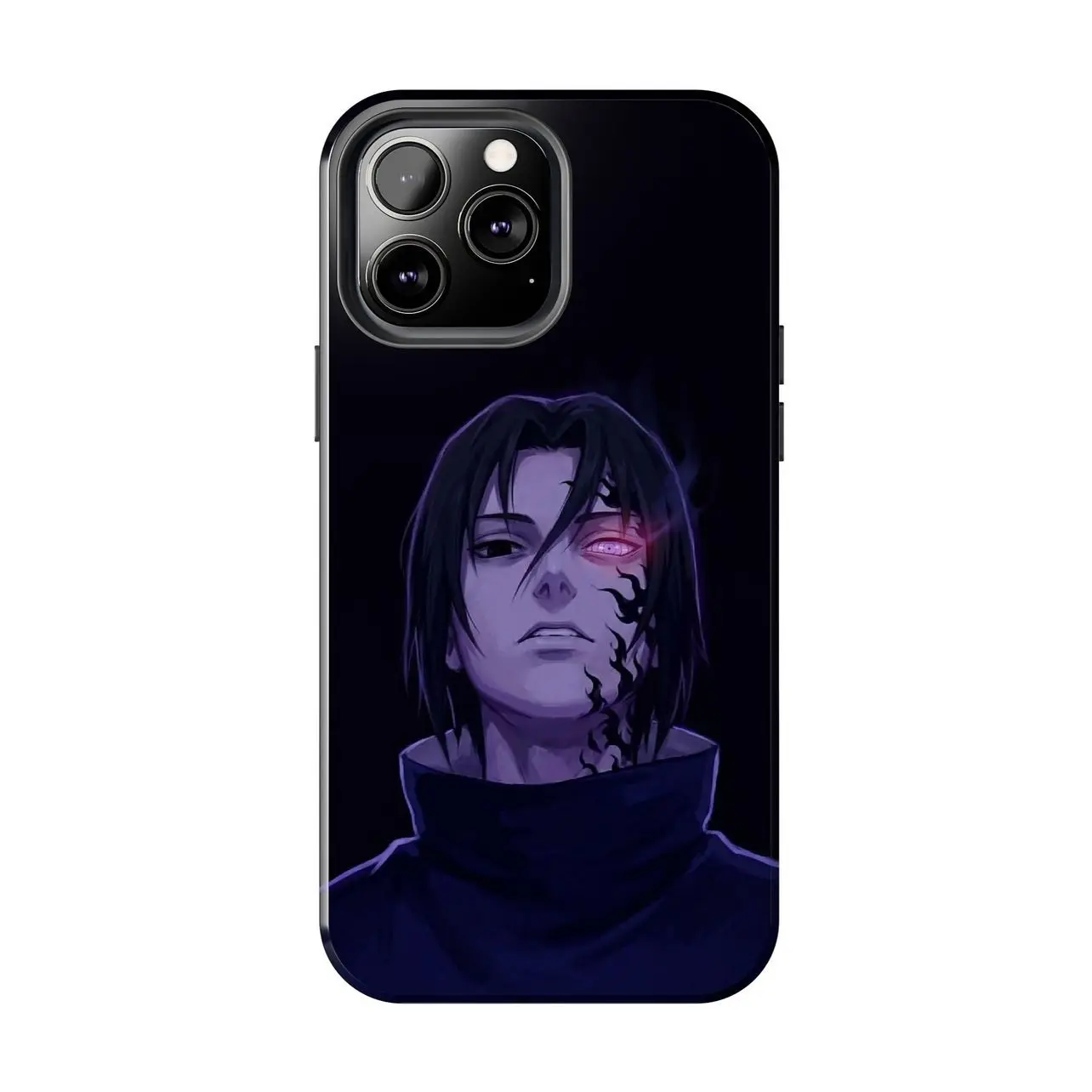 Sasuke Uchiha Naruto Anime Aesthetic Case for iPhone 17-7 Pro Max Plus & Samsung Galaxy S26-S21 Ultra Plus - Sharingan Curse Mark Akatsuki Manga Phone Cover unisex J