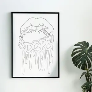 DTF Transfer Outline - Press & Paint Outline, Color your own DTF Print - Dope Coloring Activity - Sip and Paint Party - Coloring Paint Print Shortsleeve Mama