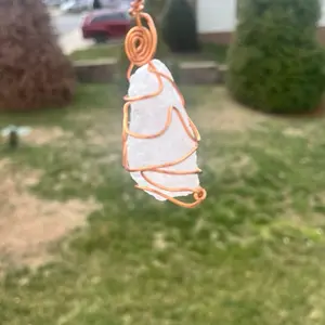 Copper wrapper Clear Quartz crystal