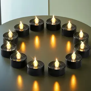 Battery Powered LED Candle Light, 6/12pcs Flashing Tea Light Candle, Decorative Candle Light for Home Party Wedding
