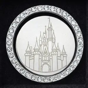 Cinderella Castle Inspired Car Engine Start Button Cover & Crystal Ring Set