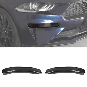 For 2018-2023 Ford Mustang Smoked Black Front Fog Light Guard Cover Trim Accessories