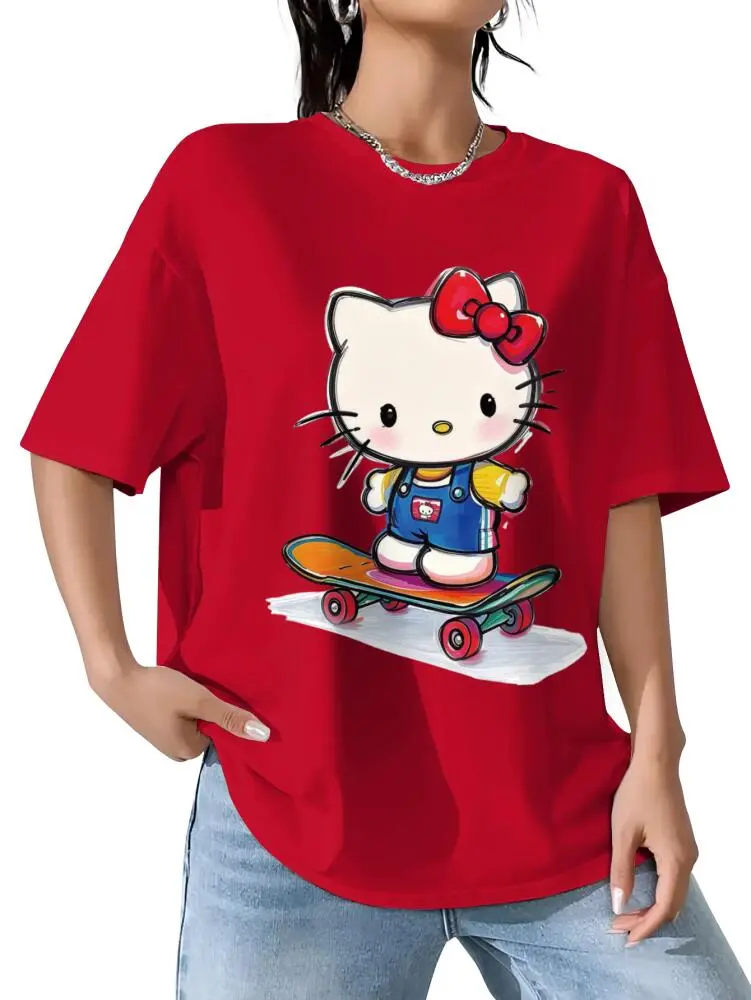 Earl skateboard tシャツ　M キティ Sanrio Skateboard Hello Kitty Graffiti Tee Red T-Shirt with