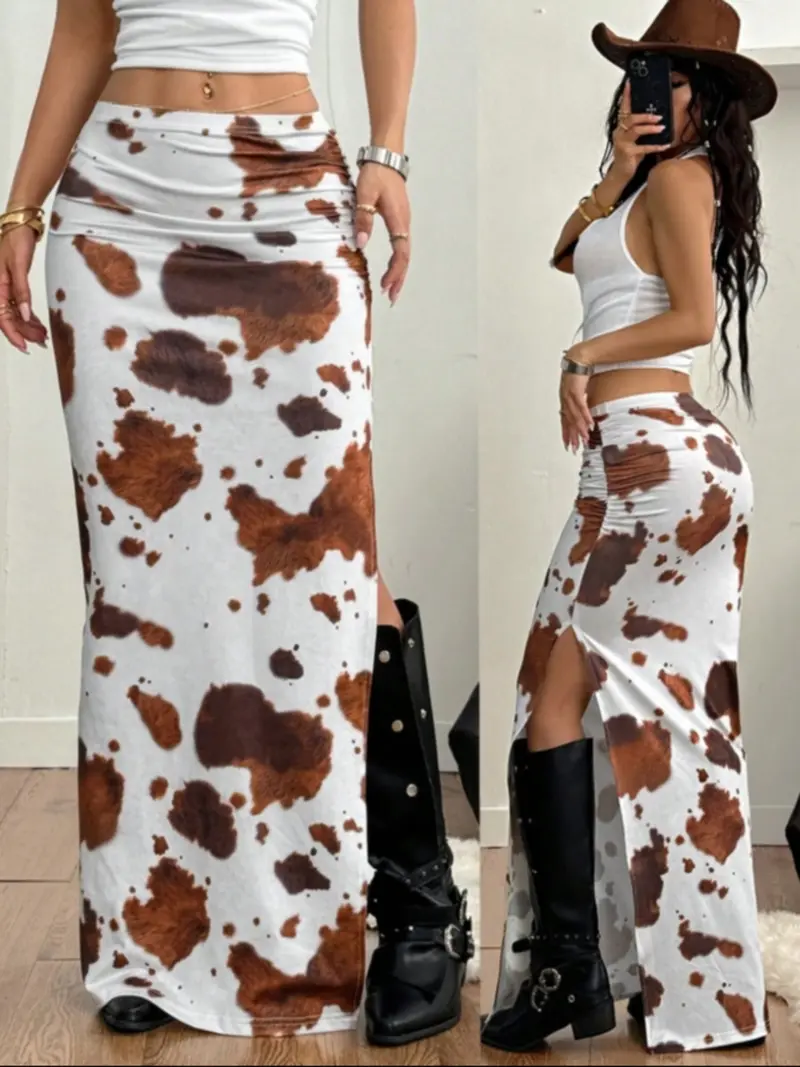 cow print skirt fashion nova - TikTok Shop