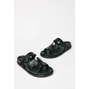 JUST FAB Women's Flat Comfy Sandals, Casual Summer Footwear with Plush Soft Insole, Lightweight Non-Slip Design, Comfy Sandals Women