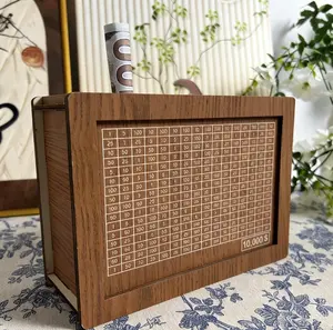 Wooden Money storage jar Money Bank, Countdown Money Saving Box , Money storage jar with Money Target and Numbers to Check for Boys Girls  #summervibes