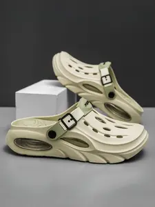 Hollow Out Shoes for All Seasons, Home Outdoor Casual Slippers, Shock Absorption Air Pad Thick Sole, Anti-Slip Sandals, Sport Two-In-One Beach Shoes