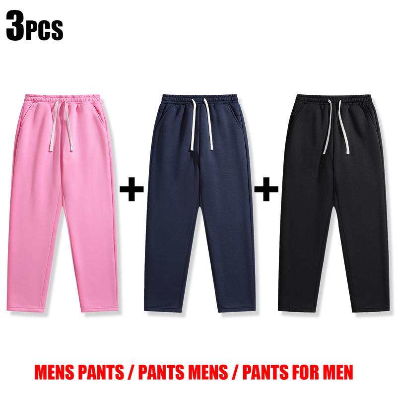 Men's Drawstring Casual Pants Set of 3 Polyester Back Pocket Details Versatile Menswear Street Style Essentials for Everyday Life december  outfits Military Camouflage Training Set