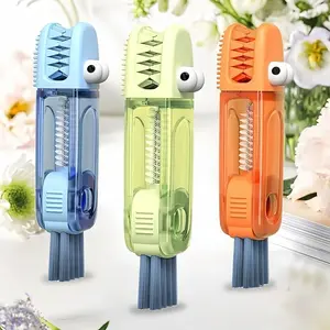 3PCS 3-in-1 Cup Lid & Bottle Crevice Cleaning Brush Set, Portable Multi-Functional Narrow Space Cleaner Tool for Water Bottles, Tumblers & Kitchenware
