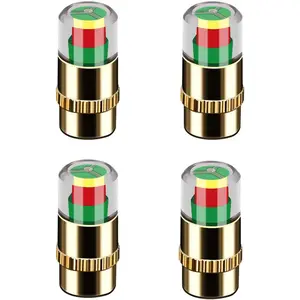[4 PCS ]Car Auto Tire Pressure Monitor Valve, Car Pressure Monitor Valve Stem, Tire Pressure Monitor Valve Stem Cap for Medium-Sized, Small, Motorbikes, Bicycles
