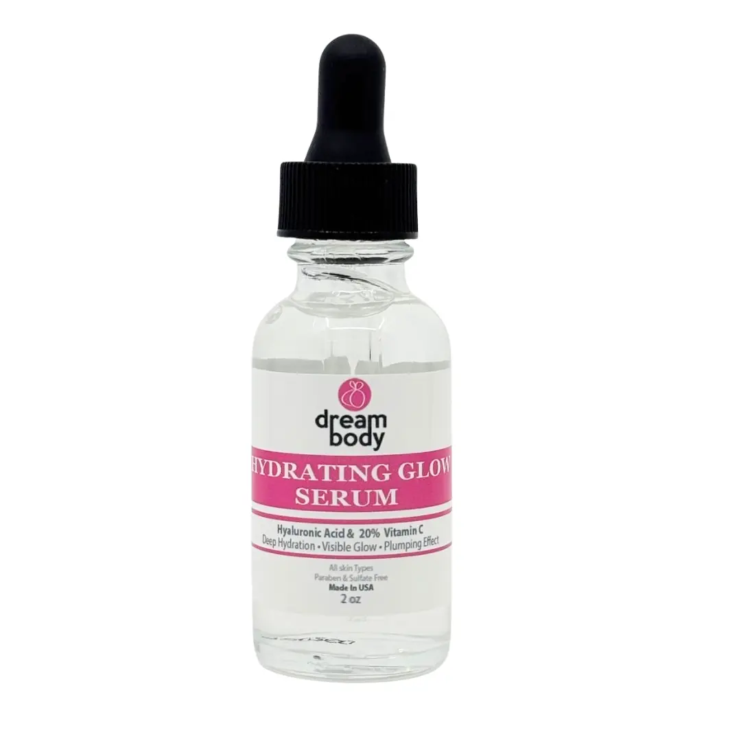 Hydrating Glow Serum – Hyaluronic Acid Facial Serum + Vitamin C 30ml  Skin Repair Moisturizer Made USA Vitamin E  Hydrate Moisture