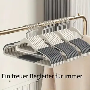 Space Saving Clothes Hanger Organizers, 20pcs/set Non-slip Clothes Hanger, Durable Clothes Hanger for Bedroom, Bathroom, Home