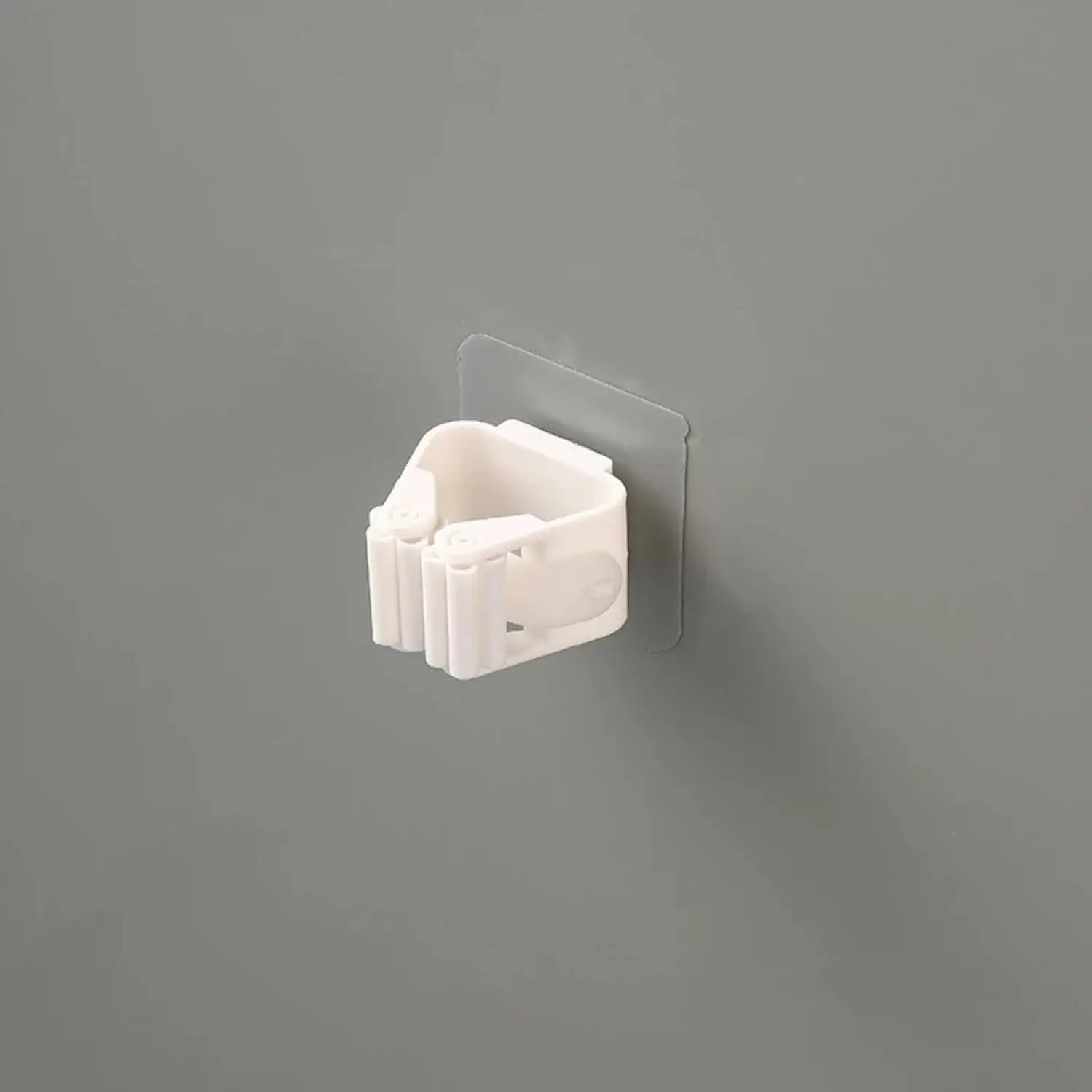 6Pcs Punch-Free Mop Holder Wall Mounted Self Adhesive Broom Gripper Clips Multifunctional Bathroom Kitchen Cleaning Tool Storage Rack Organizer