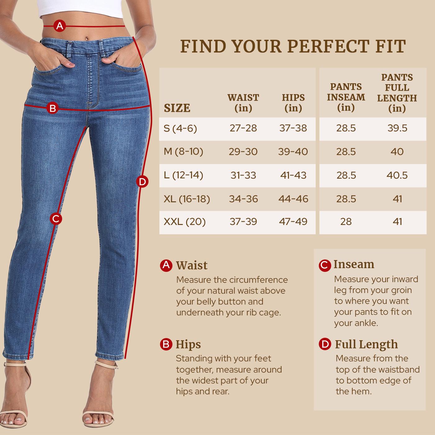 HDE Women's High Waisted Pull On Skinny Jeans with Tummy Control & Stretch Denim Jegging All Seasons Machine Washable High Rise Elastic Waistband