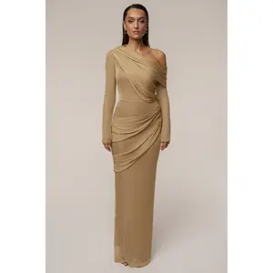 Gold Opulent Metallic Maxi Skirt