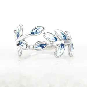 Hope Grows Vine Ring in Silver & Blue. Gives Women Freedom!