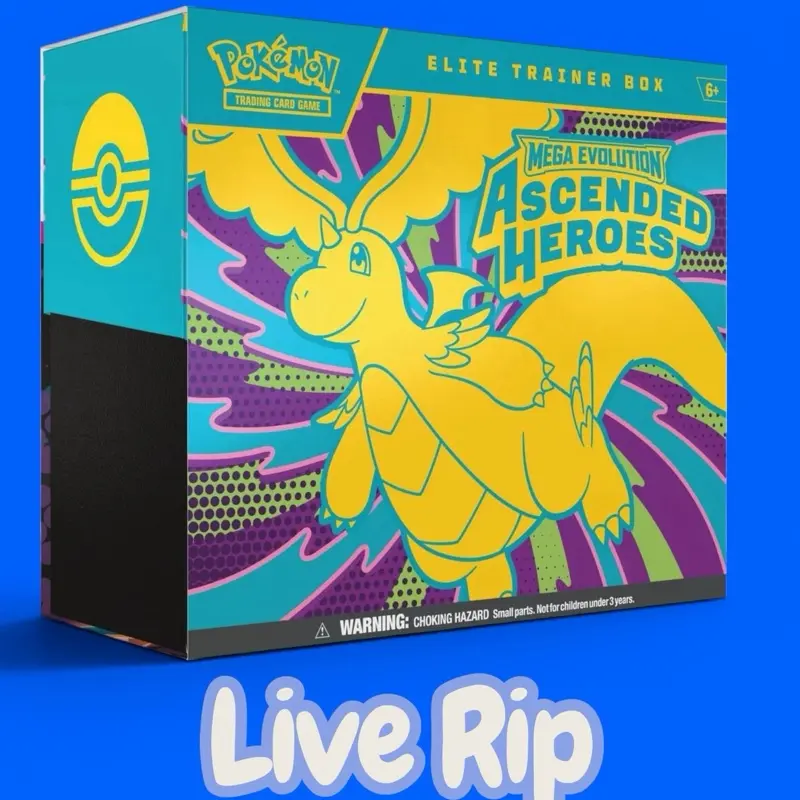 Pokémon TCG: Mega Evolution—Ascended Heroes Elite Trainer Box (LIVE RIP)