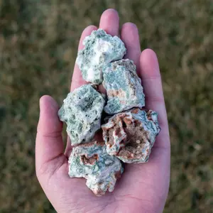 Down To Earth Tree Agate Raw Rough Natural Gemstones 1.5-2 Inches Eco-Friendly for Grounding Protection & Self-Expression