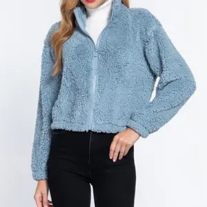 Faux Furry baby blue jacket