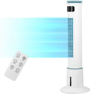 Simple Deluxe Mist Tower Fan, 12 Speeds & 3 Modes, 15-Hour Timer, Low Noise Cooling Fan, Standing Fan