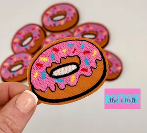 Donut Patch, Pink Donut Patch, Food Patch, Donut patch, Pink patch, Trendy patch,DIY Patch, donuts, police officer