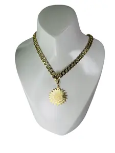 Oro y Miel Gold Laminated Girason Necklace 19 Chain Length Good Luck Saying Copper Charity Symbolism