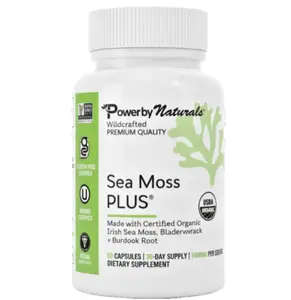 Certified Organic Sea Moss Capsules - Irish Sea Moss Bladderwrack Burdock Root