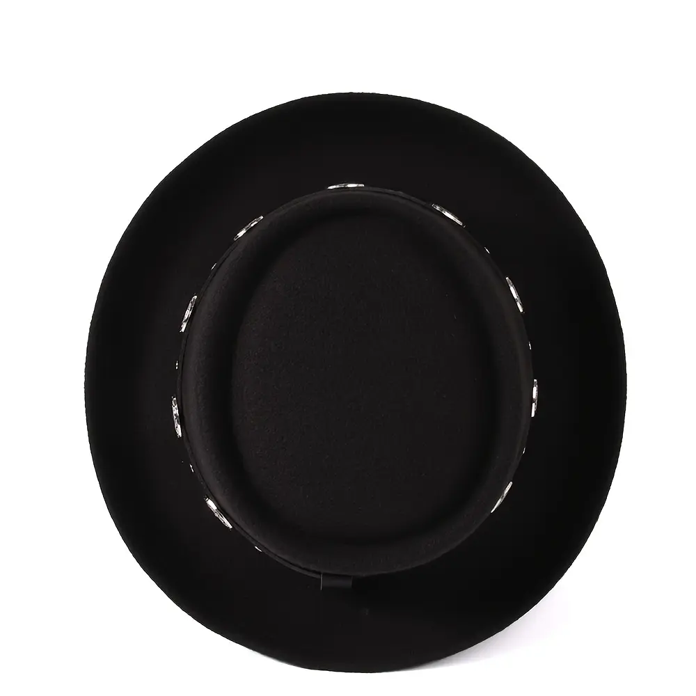 Pork Pie Hat for Men, Classic British-Style with Round Crown, Solid Color Fashion Accessory for Autumn and Winter, Pork Pie Shape