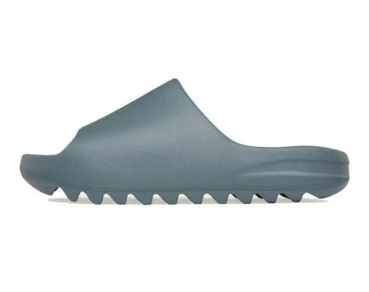 Men's Slate Marine Chunky Slide Sandals, Comfortable Cushioned Minimalist Slip On Shoe for Casual Wear, Flat Sole
