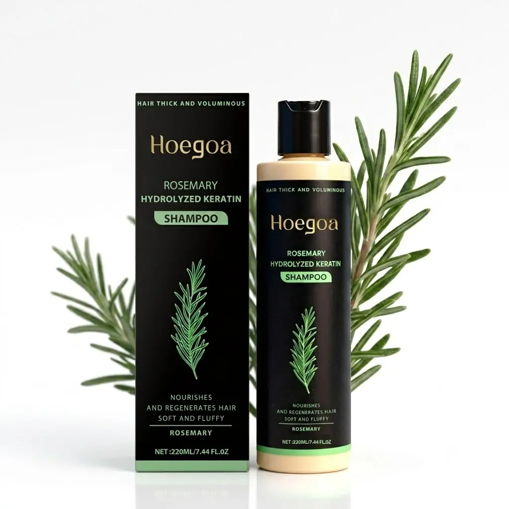 Rosemary Shampoo（220Ml/7.44Floz) - BoostHair Growth, Control Oil & Dandruff,Soothe Scalp lritation & RestoreShine! Outdoorfun Hydrolyzed Keratin  Organic Haircare Nourishes Hair #SummerWins #DealsForYouDays Vegan Strengthening Shampoo