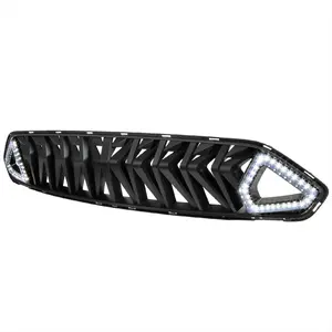 2018-2023 Ford Mustang Shark Style Hood Grille w/ Sequential LED Turn Signal Lights