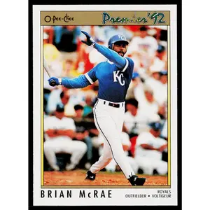 Brian McRae 1992 O-Pee-Chee Premier #12 Kansas City Royals