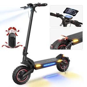 [High-end]Off-Road Electric Scooter for Adults 2000W Dual Motor 38 MPH Top Speed 50 Miles Long Range 10" Off-Road Pneumatic Tires Turn Signals Dual Braking APP Control Foldable E-Scooter, 48V15Ah Handlebar