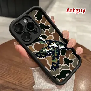 Phone Case for iPhone 17 Pro Max 16 Plus 15 14 13 12 11 Air E Duck in Camouflage Anti-Scratch Shockproof TPU Bumper Drop-proof Cover