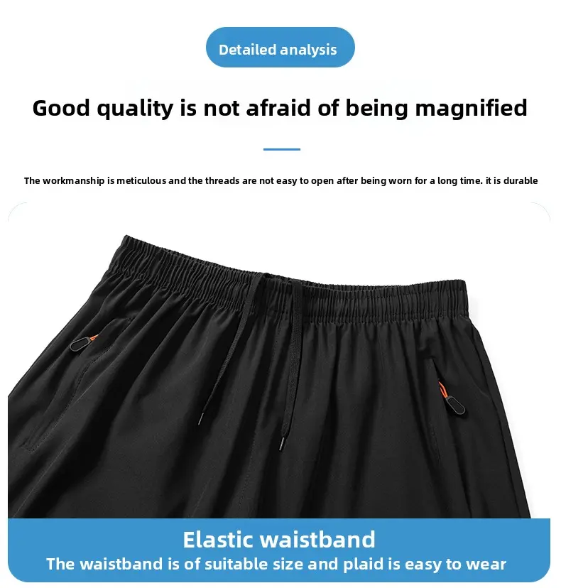 5-Pack, Men's Solid Color Zipper Pocket Shorts - Summer Casual Comfortable Breathable Three-Quarter Pants, Men's Everyday Bottoms, Tropical Beige, 5-Pack SpringStatements Clothes Clothes Menswear Plain Summervibes