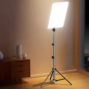 Portable Selfie Light with Tripod Stand, 1 Set Dimmable Video Conference LED Lighting with Remote Control, Shooting Fill Light for Video Recording YT TK Live Streaming, Phone Selfie Stick Camera Accessories Smartphone