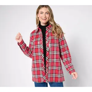 Jingle Belles by Kim Gravel Sequin Plaid Lumberjill Shacket