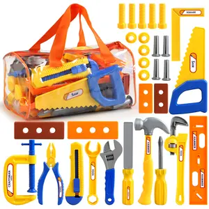 Multi-Function Pretend Play Tool Box Set, Realistic Tools Kids Toy, Interactive Home Play for Boys & Girls, Birthday Gift Idea, Durable