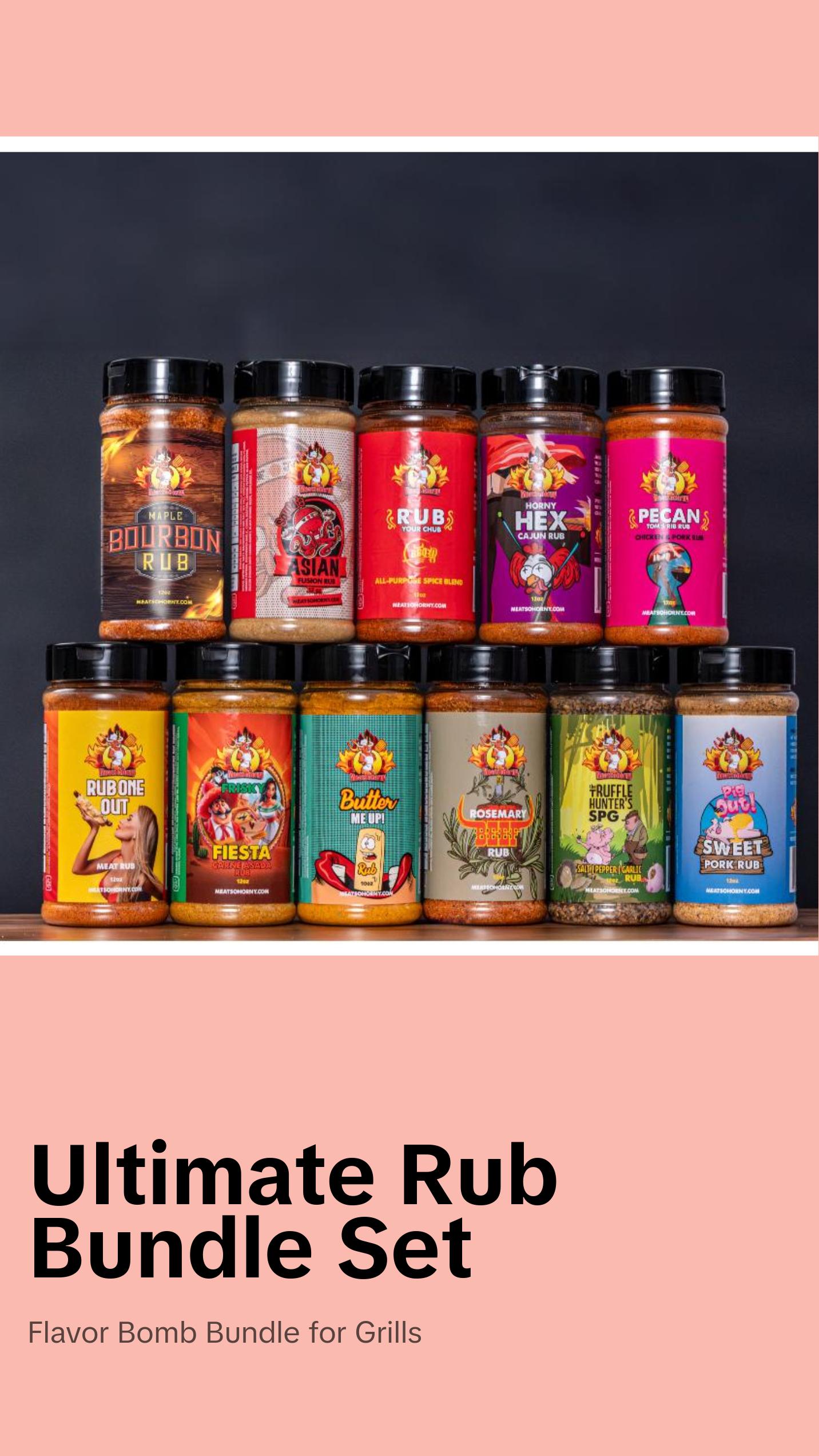 The Ultimate Rub Bundle - All our MOST Popular Rubs.  The PERFECT BUNDLE