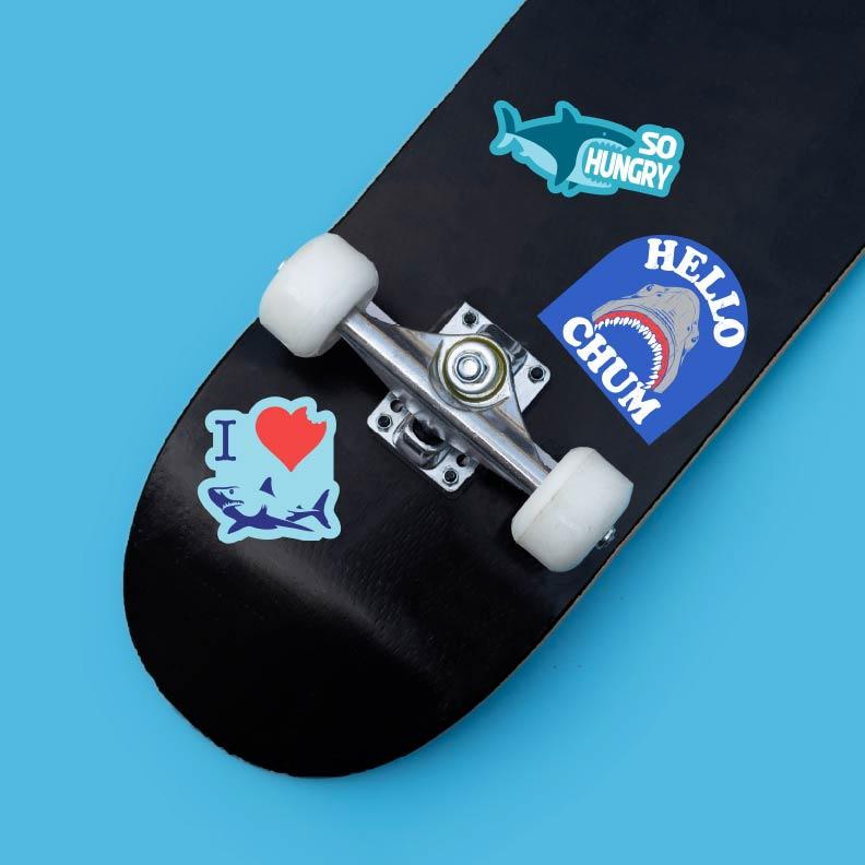 Shark Sticker Extra Large Stickers for Adults Funny Adhesives with Memes Funny Stickers with Colorful Graphic Decals Shark  Funny Animal  Multi