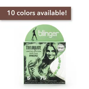 blinger® Limited Edition Taylorgate Crystal Refill Packs with 75 Precision-Cut Glass Crystals Haircare Heatless Brush