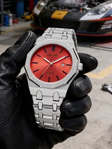 Men's Quartz Watch, Stainless Steel Strap, Waterproof Luminous Business Calendar, Casual Style, Round Analog Dial, Buckle Closure, Modern Fashionable Wristwatch, Casual Trendy Wristwatch, Analog Quartz Watches