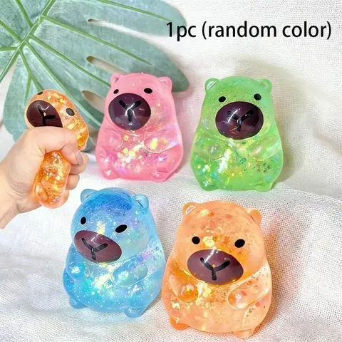 1pc Random Color Capybara Malt Candy Stress Relief Toy, Slow Rebound Fidget Toy, Relaxing Sensory Plaything for Adults & Kids, Stress Relief Tools