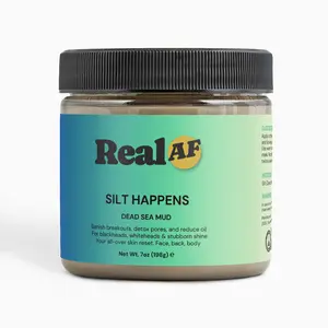 Real AF Dead Sea Mud Mask for Detox & Deep Cleansing Radiant Skincare Cleansing detox face mask, deep cleansing, oily skin, acne-prone skin, natural skincare, pore refining, Real AF Skincare